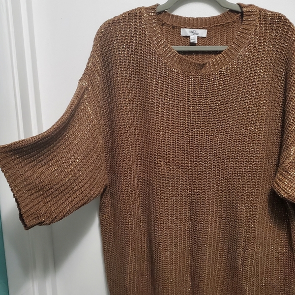 Womens baggy sweater with metallic print - Picture 3 of 4